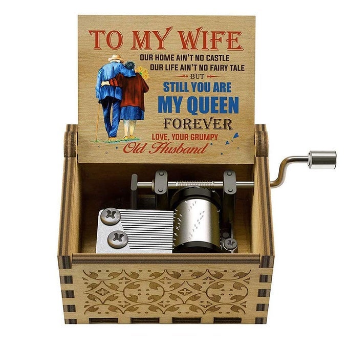 MUSIC BOX GIFT FOR WIFE VALENTINE ANNIVERSARY CHRISTMAS BIRTHDAY GIFT TO WIFE WOMEN FROM HUSBAND HAND CRANK MUSICAL BOX PLAY YOU ARE MY SUNSHINE