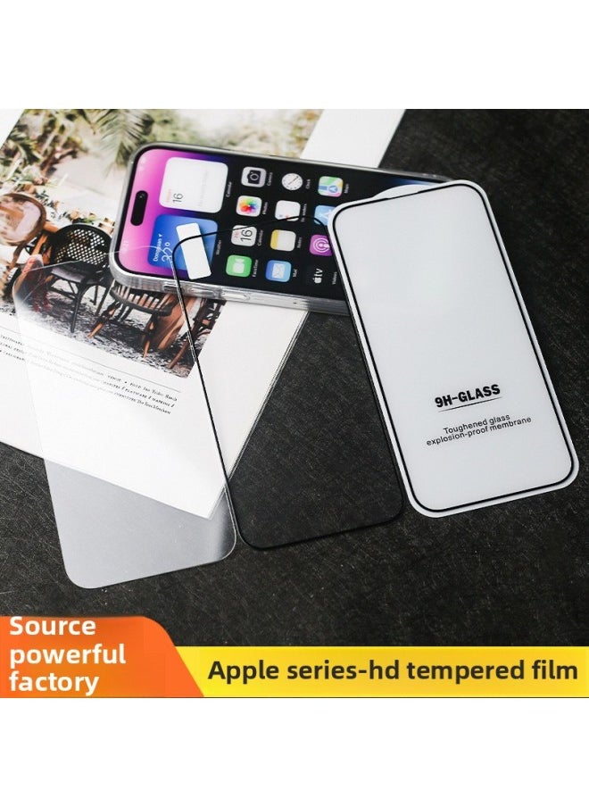 Generic - Applicable To For Apple For Iphone16/15/14/13/12xs HD 11 Tempered Glass For Apple Screen Protector-Color:High Aluminum 2 Strong Transparent "color Box Packaging]-Dimensions:For Iphone 15Promax - Image 1
