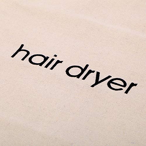 Senkary Hair Dryer Bags Drawstring Hairdryer Travel Bag Cotton Hair Dryer Storage Bag, 11.8 Inch by 13.8 Inch (Beige) - Image 4