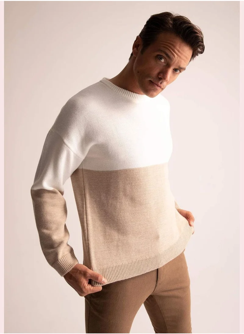 DeFacto Oversized Fit Colour Block Jumper