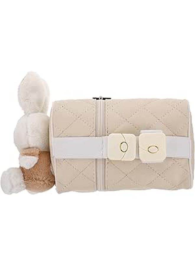 Cartoon Plush Rabbit Car Tissue Holder Soft Hanging Dispenser Easy Installation - Image 1