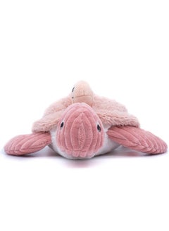 Les Deglingos Sauvenou Turtle Mom & Baby Plush Toy - Pink, Soft Corduroy, Eco-Friendly, Ideal for Babies & Toddlers  - Image 5