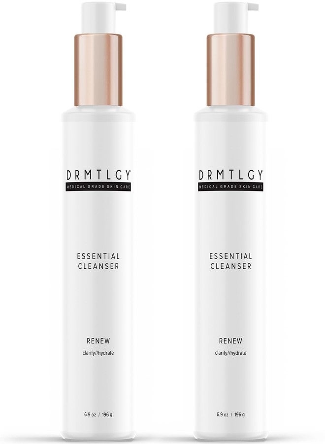 DRMTLGY Essential Facial Cleanser - Gentle Face Cleanser and Face Wash for Women and Men with Anti-Aging Peptides & Hyaluronic Acid. 6.9 fl oz, 2 pack - Image 1