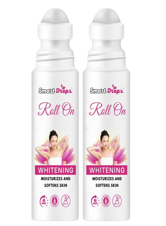 Smartdrops UnderArm Roll On | Whitens & Brightens Skin | Underarm Roll On for Women Whitening | For Daily Use | Pack 2 - Image 1