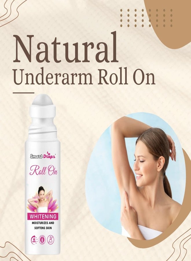 Smartdrops UnderArm Roll On | Whitens & Brightens Skin | Underarm Roll On for Women Whitening | For Daily Use | Pack 2 - Image 3