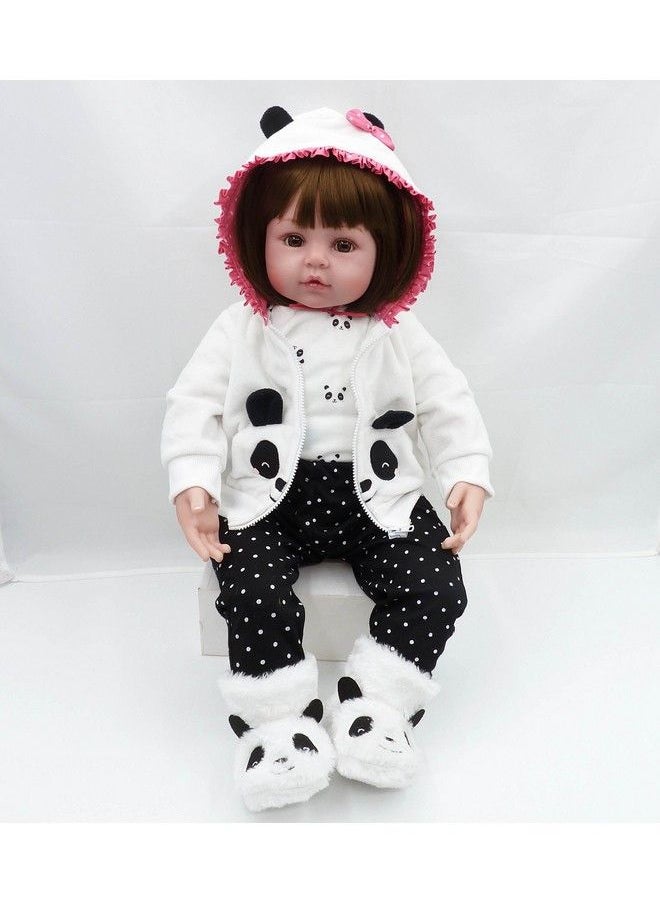 Pedolltree - Reborn Baby Girl Dolls Clothes 18 Inch Panda Outfits Accesories For 17 19 Inch Reborns Doll Newborn Baby Girl Matching Clothing - Image 1