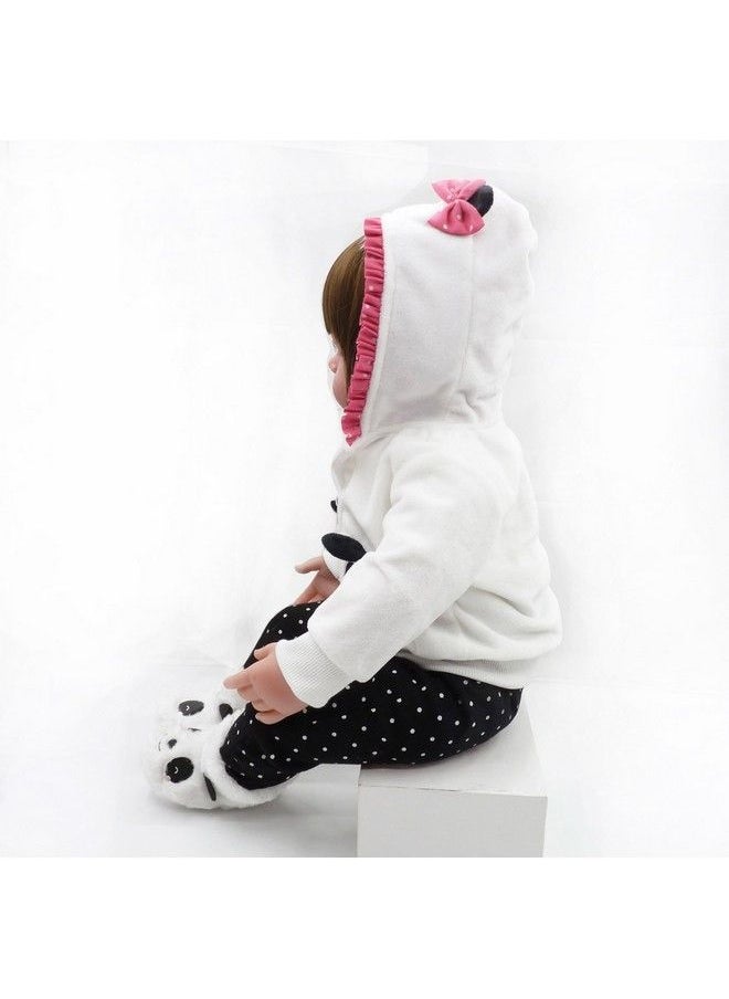 Pedolltree - Reborn Baby Girl Dolls Clothes 18 Inch Panda Outfits Accesories For 17 19 Inch Reborns Doll Newborn Baby Girl Matching Clothing - Image 1