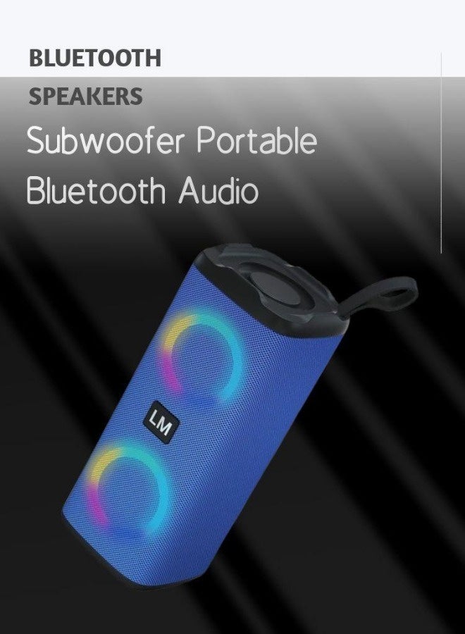 Portable Bluetooth Speaker IPX7 Waterproof Wireless Speaker with LED Melody with 70W High Volume Stereo Sound Support USB Outdoor RGB Wireless Stereo Round Speaker Surround Sound for Home Party Outdoor Picnic - Image 3