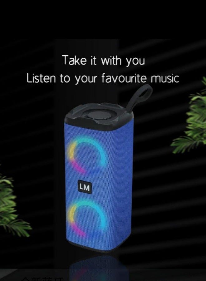 Portable Bluetooth Speaker IPX7 Waterproof Wireless Speaker with LED Melody with 70W High Volume Stereo Sound Support USB Outdoor RGB Wireless Stereo Round Speaker Surround Sound for Home Party Outdoor Picnic - Image 4