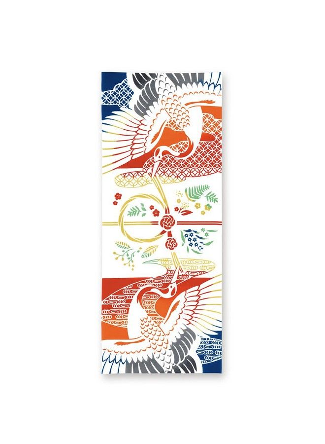 IPPINKA Tenugui Cloth Wall Hanging Japanese Traditional Tapestry Made In Japan 100% Cotton Japanese Crane Chusen Dyeing - Image 2
