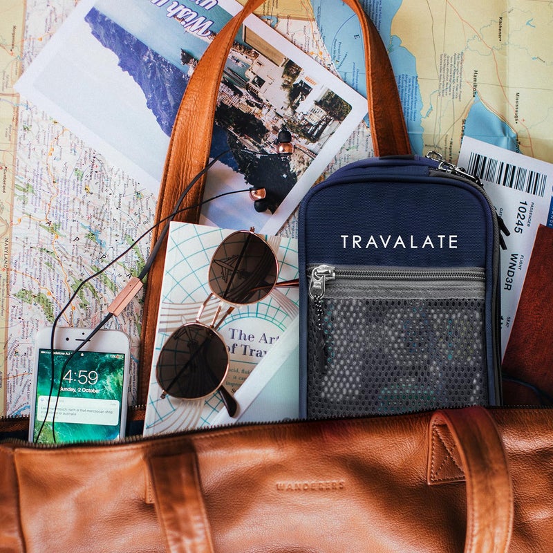 TRAVALATE Lightweight, Water-Resistant Toiletry Organizer Dopp Kit for Men and Women |Unisex Multipurpose Spacious Travel Accessories, Makeup Kit Bag -Blue - Image 5