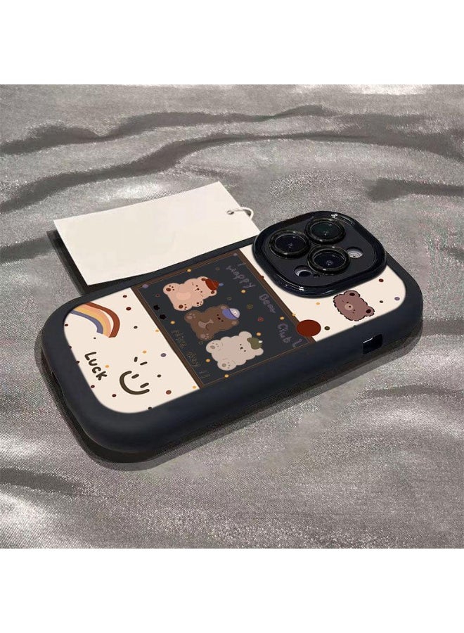 NIBEMINENT Photo Frame Bear Protective TPU Case Cover For iPhone 17 Pro Max, Black