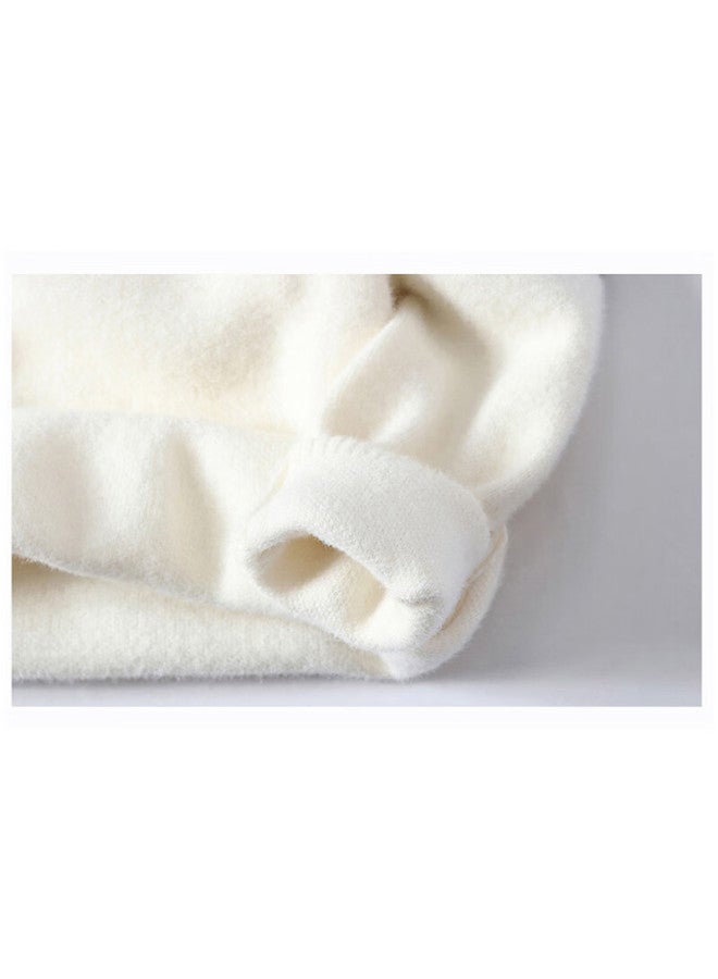 Nasa Marvel Men's Autumn Winter Thick Warm Lazy Style Knit Sweater Soft Base Layer White L - Image 1
