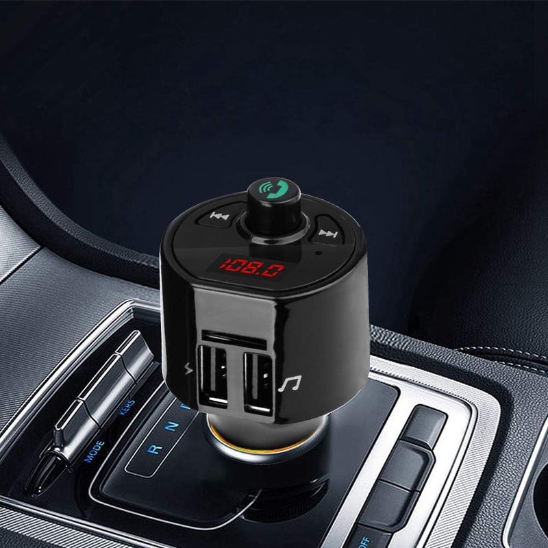 كلاراكو جهاز إرسال صوتي لاسلكي متعدد الوظائف للسيارة مزود بتقنية البلوتوث، ومحول راديو FM، وشاحن جوال بمنفذ USB مزدوج ومشغل MP3 (أسود) - Image 5