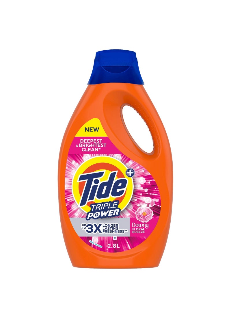 Tide Triple Power With A Touch Of Downy Floral Breeze Liquid Detergent 2.8L - Image 1