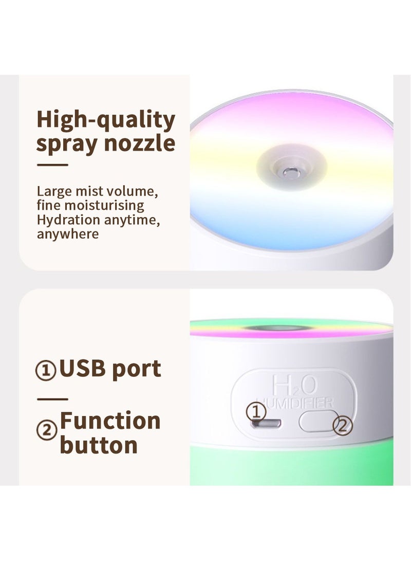 200ML Mini Convenient Air Humidifier Small Aromatherapy Oil Diffuser Silent Atmosphere Light Automatic Off Pink  - Image 2