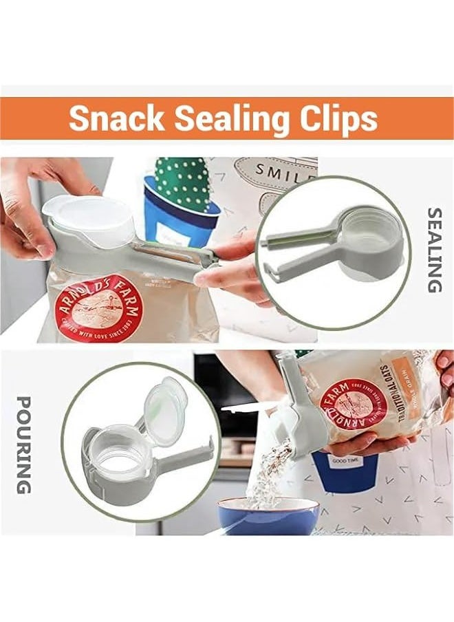 Generic - Set of 4 Snack Sealing Clips with Pour Spouts in Mixed Colors - Image 1