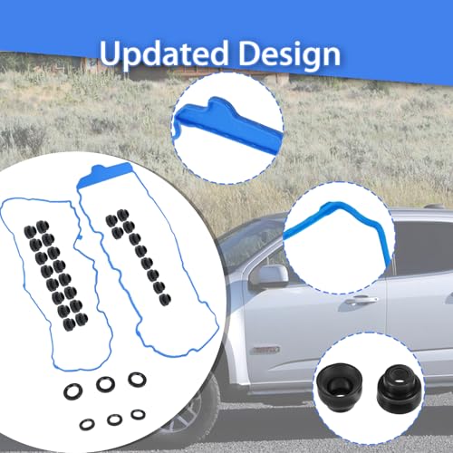 VORIPO VS50808R Engine Valve Cover Gasket Seal for Buick Lacrosse Enclave/Cadillac SRX STS CTS / 2011 Chevy Traverse Impala Equinox Camaro/GMC Terrain Acadia 3.0 3.6L VS50502 2008 2009 2010 2012-2017 - Image 5