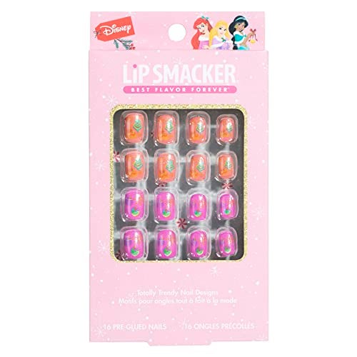 Lip Smacker Disney Princess Holiday Press On Nails Stocking Christmas Gifts For Girls Kids - Image 1