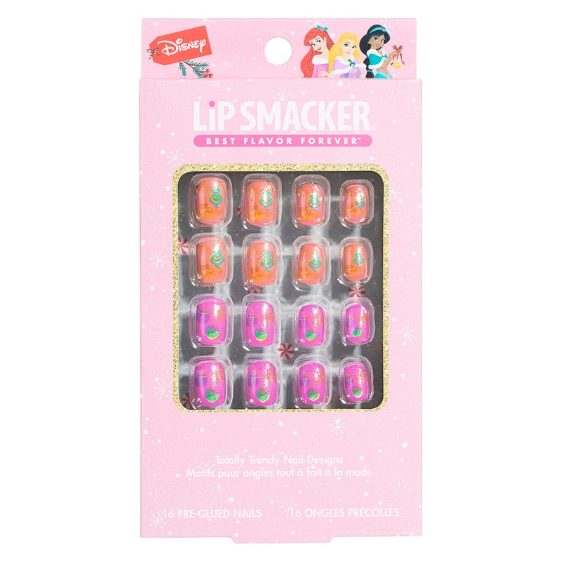 Lip Smacker Disney Princess Holiday Press On Nails Stocking Christmas Gifts For Girls Kids - Image 3