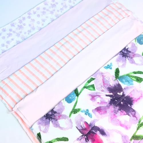 TuddyBuddy Baby Burp Cloth Towel Napkins for Baby Large 17x12 Inches, Fine Double Layer 100% Cotton (5 Pcs Burp Towels, Voilets) - Image 5