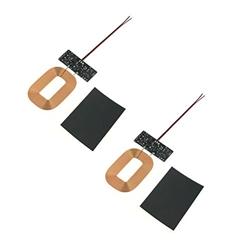 Acxico 2Pcs Wireless Charger Receiver Module PCBA Board Coil Universal Qi DIY - Image 1