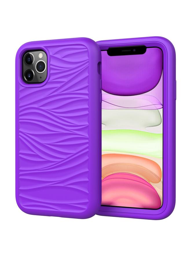 The Bros حافظة هاتف لجهاز آيفون 11 بنمط الموجة 3 في 1 سيليكون + PC حافظة هاتف واقية مضادة للصدمات - Image 1