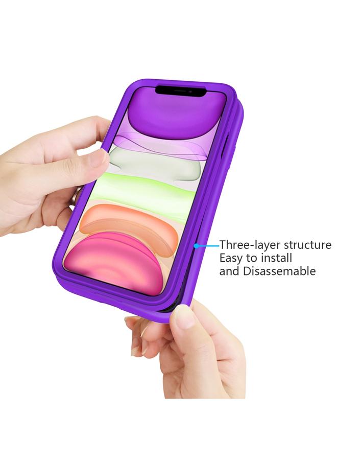 The Bros حافظة هاتف لجهاز آيفون 11 بنمط الموجة 3 في 1 سيليكون + PC حافظة هاتف واقية مضادة للصدمات - Image 5