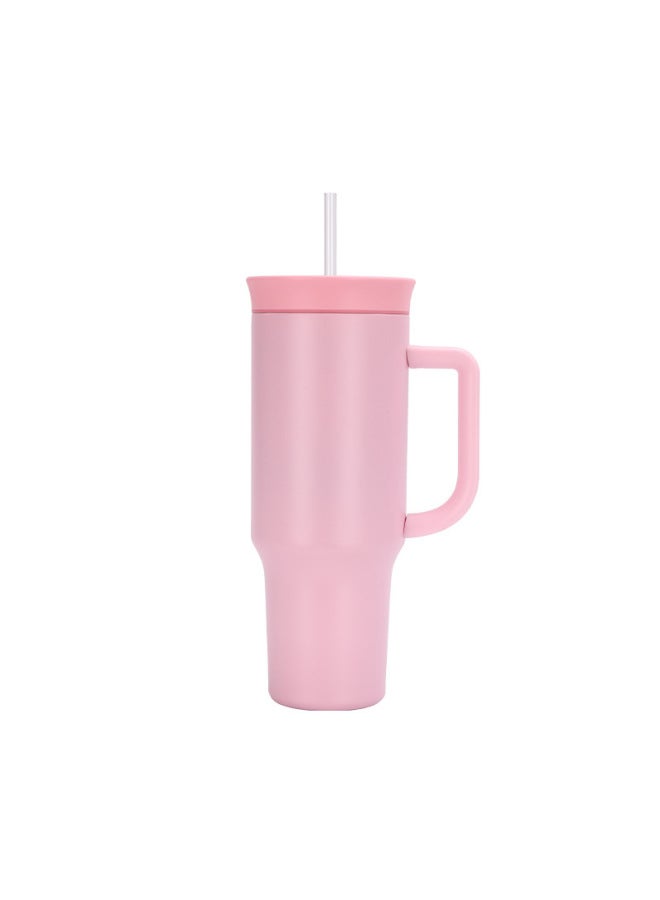 New Thermos Cup Double-layer Vacuum 40oz Cup Outdoor Sports Fitness Car Hot And Cold Drink Straw Water Cup
