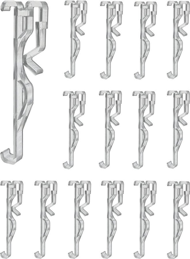 Cutelec Valance Clips 20pcs 2.5inch Clear Plastic Hidden Retainer Holder Clip for Window Blind Valance,Horizontal Faux & Wood Blinds Parts - Image 1
