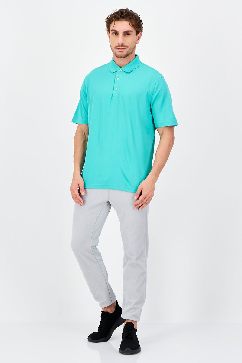 Greg Norman Men Sportswear Fit Short Sleeves Outdoor Polo Shirt, Green - Image 4