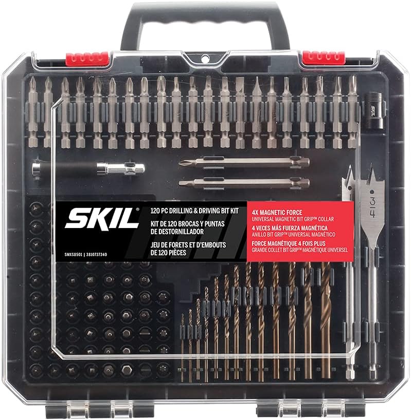 SKIL 120pc Drilling and Screw Driving Bit Set with Bit Grip - SMXS8501 - Image 1