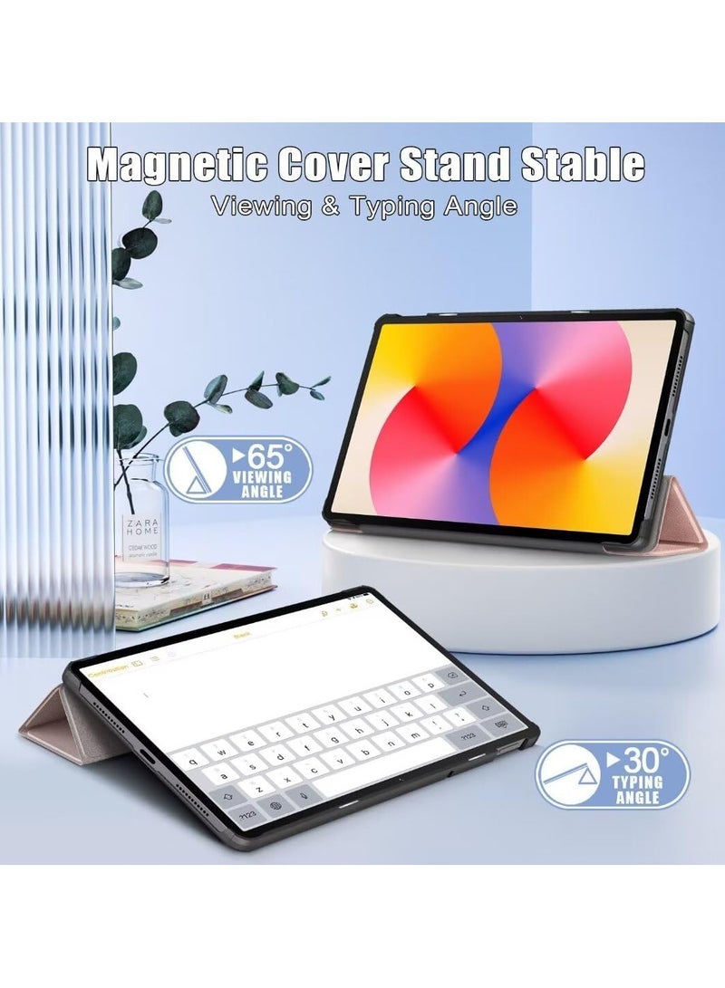 VKL Case for Honor Pad X8a 11 Inch (2024),Cute Tri-Fold Anti-fall Smart Tablet Cover with Stand Function,Anti-friction Kids-Friendly Protective Cover (gold) - Image 2