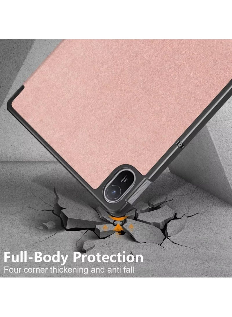 VKL Case for Honor Pad X8a 11 Inch (2024),Cute Tri-Fold Anti-fall Smart Tablet Cover with Stand Function,Anti-friction Kids-Friendly Protective Cover (gold) - Image 5