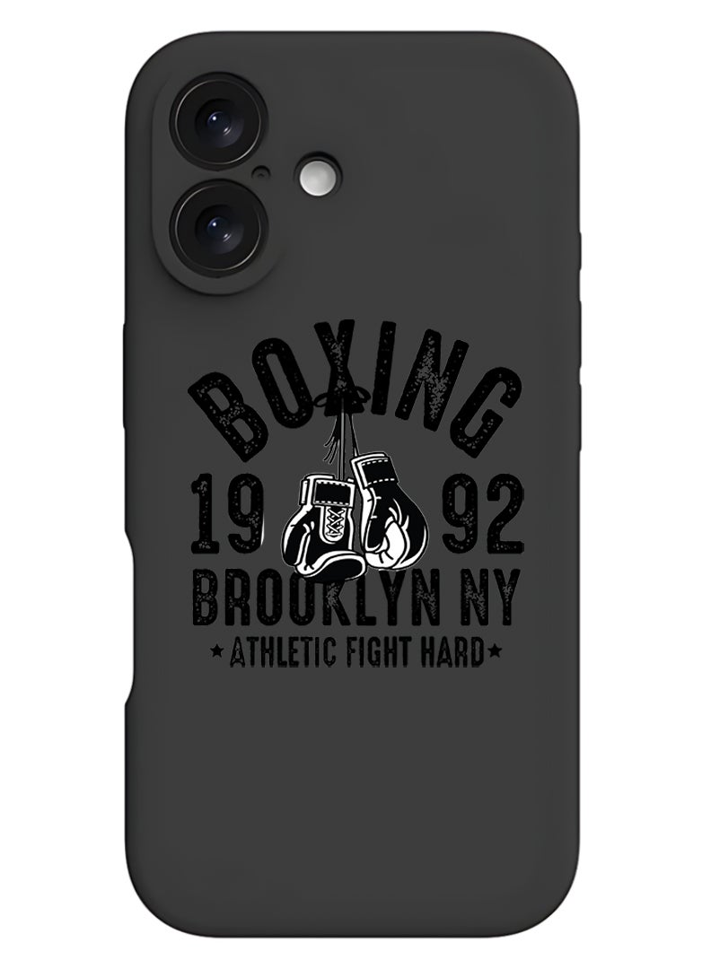 Theodor Protective Slim Fit Case Liquid Silicone Cover with Full Body Protection Anti-Scratch Shockproof Case For Apple iPhone 17 (Black) Boxing Brooklyn - Black - Image 1