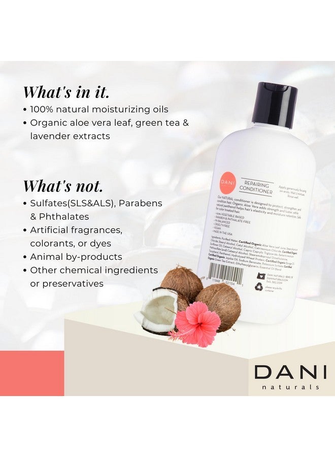 DANI Naturals Conditioner - Coconut Hibiscus - Strengthens & conditions; Ideal for thin, dry or damaged hair, 12 oz - Image 4