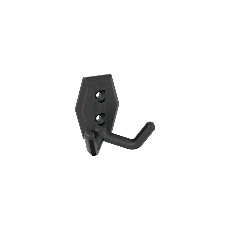 Amerock H37008ORB Benton Double Prong Decorative Wall Hook Oil Rubbed Bronze Hook for Coats Hats Backpacks Bags Hooks for Bathroom Bedroom Closet Entryway Laundry Room Office - Image 2