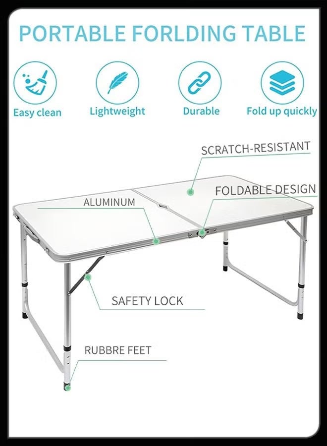Panvil Portable Foldable Adjustable Height Table – Lightweight Folding Desk with Aluminum Alloy Sides, Compact Outdoor & Indoor Table for Home, Kitchen, Camping, Hiking, Beach, Picnic, BBQ, and Garden Parties - Image 2