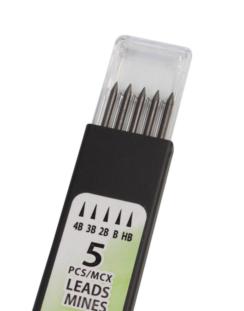 Baile 2.0mm Mechanical Auto Pencil + Lead Box (5 Leads) - Body Color Black - Image 5