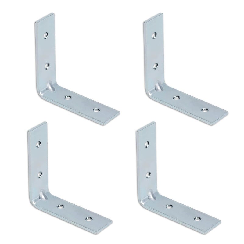 Impex Angle Bracket for Reinforcing Chairs and Tables | Pack of 24 |Shelf Bracket |Zinc Plated L Shape Bracket | Solid Shelf Support Joint Right Corner Brace (65 X 65 MM) - Image 2