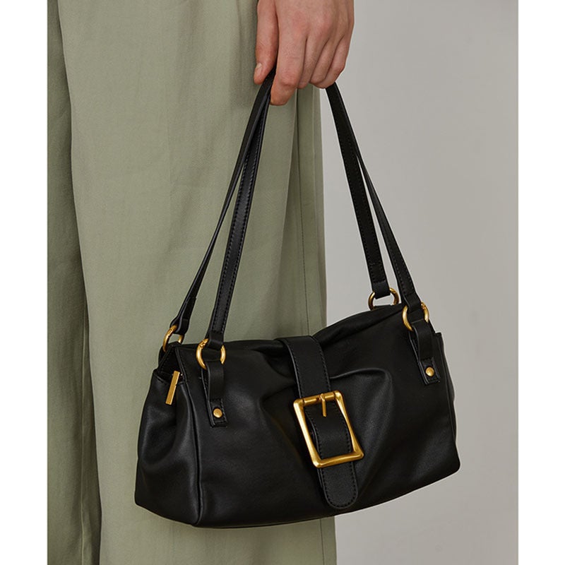 Armpit Women'S Bag Trendy High-End Sense Baguette Bag Genuine Leather Oblique Women'S Leather Shoulder Bag Niche Handbag - Image 3