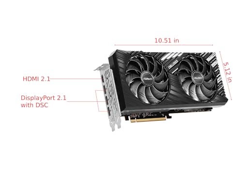 ASRock AMD Radeon RX 7700 XT Challenger 12GB GDDR6 192-bit 0dB Silent Cooling 7680 x 4320 DisplayPort HDMI LED Indicator 18Gbps Dual Fan Graphics Card - Image 2