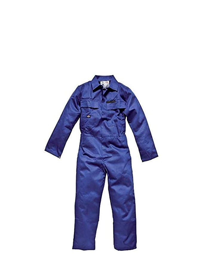 Full Cotton Petrol Coverall Garments (Blue, Large) 