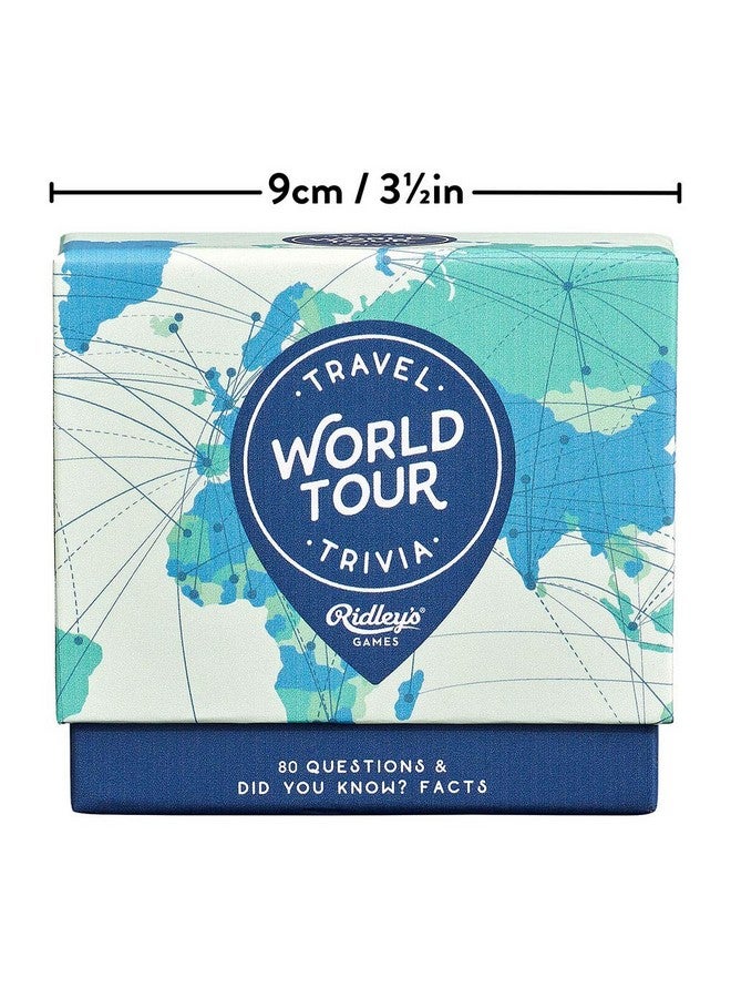 Ridley's World Tour Travel Trivia Card Game - Trivia Game for Adults and Kids - 2+ Players - Includes 80 Questions and Bonus Facts - Fun Quiz Cards, Makes a Great Gift, 1 ea - Image 2