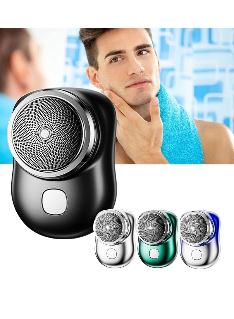 Electric Razor for Men, Newest Mini-Shave Portable Electric Shaver, Pocket Size Portable Shaver Wet and Dry Mens Razor USB Rechargeable Shaver Charging (Electric Razor for Men, BLACK) - Image 2