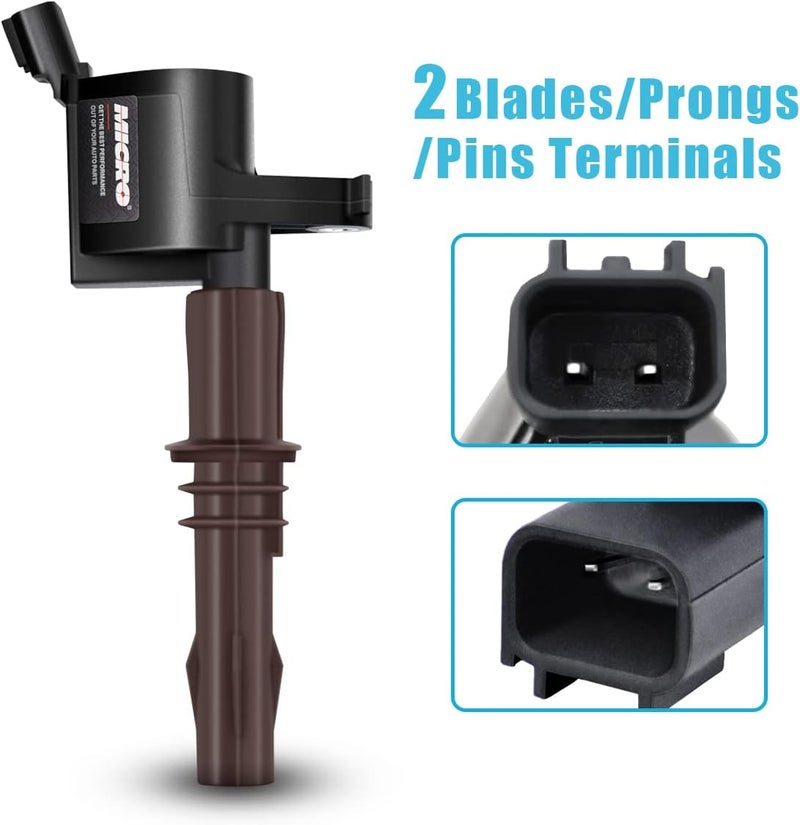 Micro Premium Ignition Coil Pack Compatible with 2008-2014 Ford Lincoln Mercury V8 V10 (8-Pack) with Permatex Dielectric Grease - Image 4
