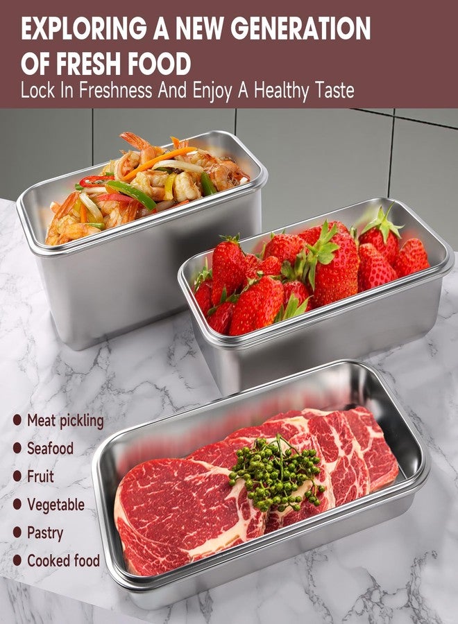 VBM 3 Large Food Container Bread Box Stainless Steel Bread Storage Container, Modern Style Bread Storage Box with Airtight Lid, Large Bread Bin Holder with Timing Function for Kitchen Countertop - Image 5