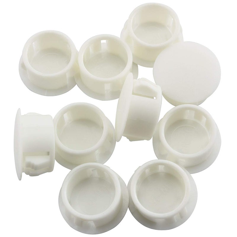 Longdex Hole Plug 50PCS White Round Nylon Locking Hole Plug Button Fastener Cover 13mm - Image 5