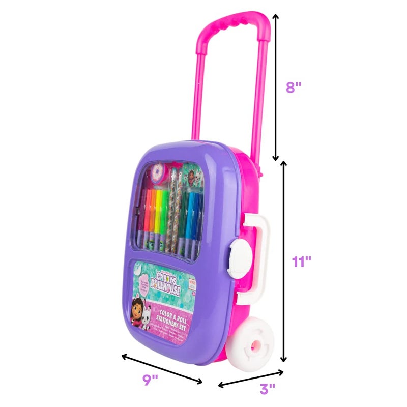 Innovative Designs Gabby’s Dollhouse Color and Roll Activity Set with Carrying Case, Stickers, & Art Supplies - Image 4