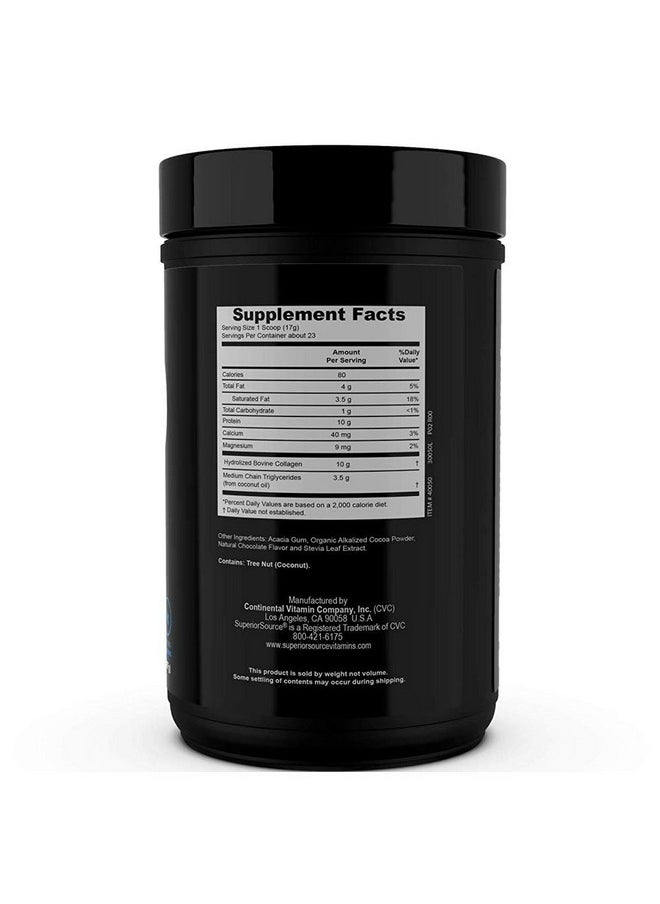 Superior Source Superior Source Keto Collagen - Collagen Protein Powder with MCT Oil - Supports Hair, Skin, Nails & Joint Health - Dairy-Free - Chocolate, 14 oz  - Image 2
